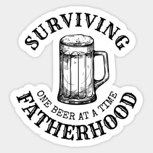 Surviving Fatherhood one beer at a time, Beer lover, Dad Bod, Dad beer Sticker
